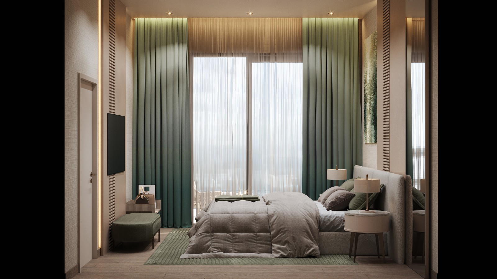 PENTHOUSE - Two Bedroom (sea view + balcony + sofa)